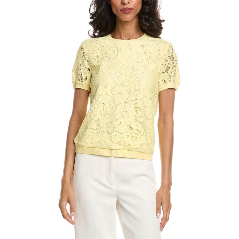 Tahari Asl Womens  Petite Lace Sweater